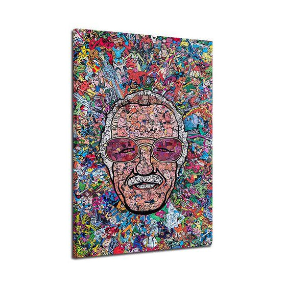 Stan Lee Tribute Canvas Wall Art Print