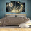 Starry Full Moon View 4 Panels Canvas Wall Art Bedroom