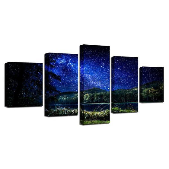 Starry Night Landscape Wall Art Decor