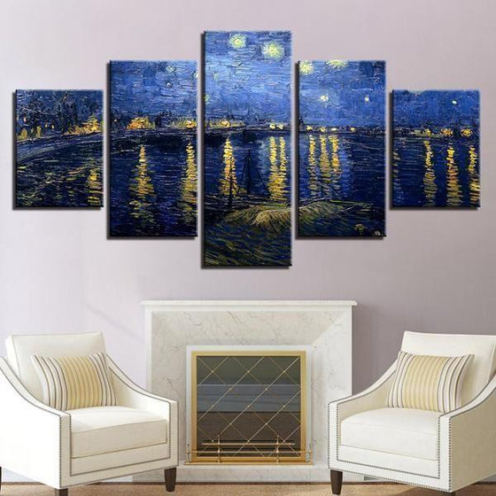 Starry Night Over The Rhone Wall Art Canvas