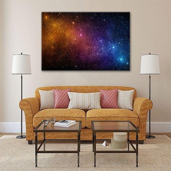 Starry Night Sky 1 Panel Canvas Wall Art Living Room