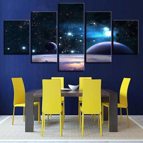 Stars And Planets Wall Art Canvas