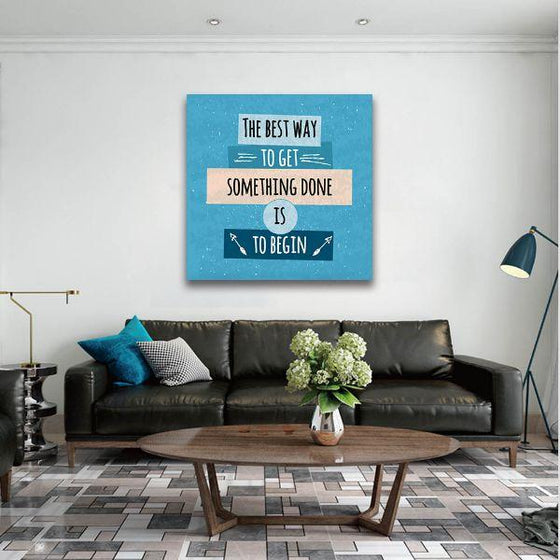 Start Now Motivational Quotes Canvas Wall Art Print