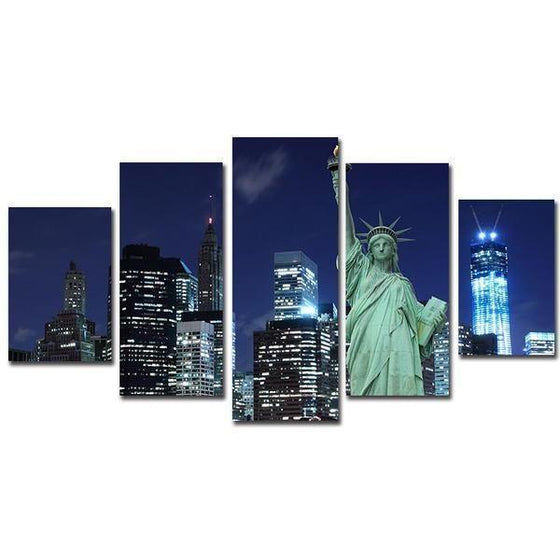 Statue Of Liberty In New York City Canvas Wall Art