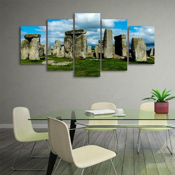 Stonehenge In England 5 Panels Canvas Wall Art Office