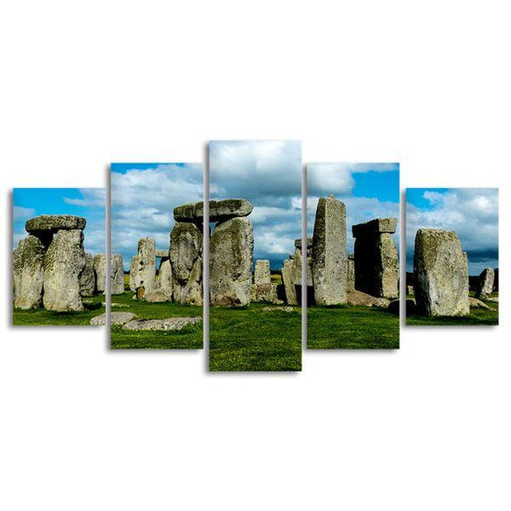 Stonehenge In England 5 Panels Canvas Wall Art