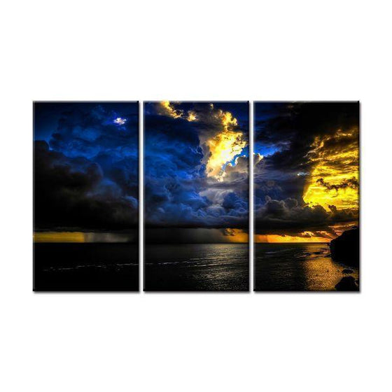 Stormy Beach Canvas Wall Art