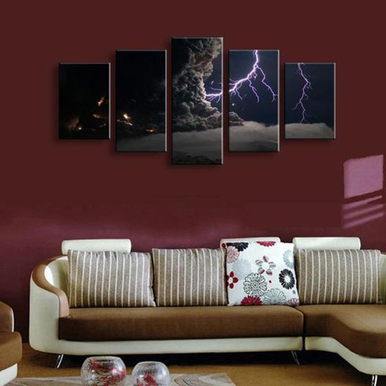 Stormy Lightning Wall Art