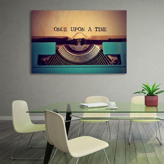 Storytelling In Typewriter Canvas Wall Art Office
