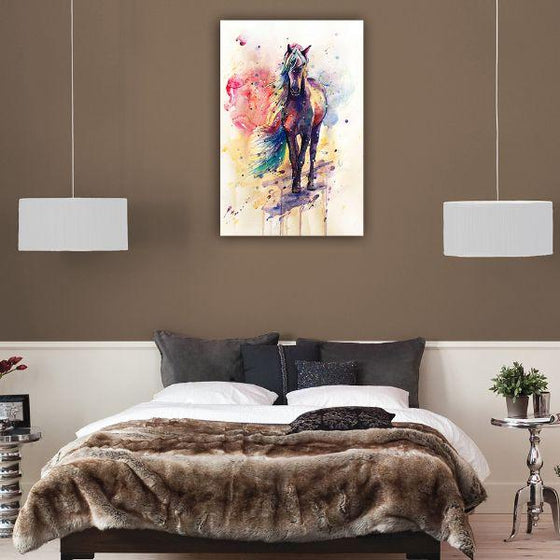 Stunning Colorful Horse Canvas Wall Art Bedroom