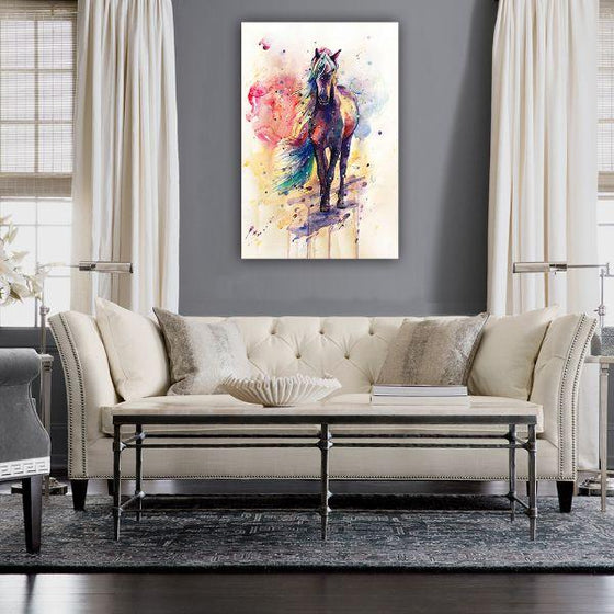 Stunning Colorful Horse Canvas Wall Art Decor