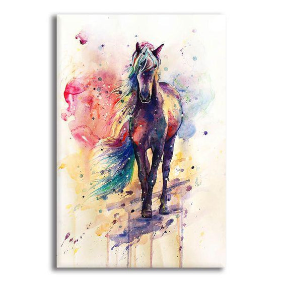 Stunning Colorful Horse Canvas Wall Art