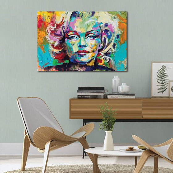 Stunning Marilyn Monroe Face Canvas Art Print