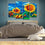 Vibrant Sunflower Field 4 Panels Canvas Wall Art Bedroom