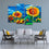 Vibrant Sunflower Field 4 Panels Canvas Wall Art Living Room