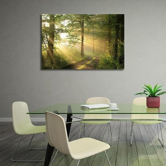 Sunlight Through The Forest Wall Art Dining Room