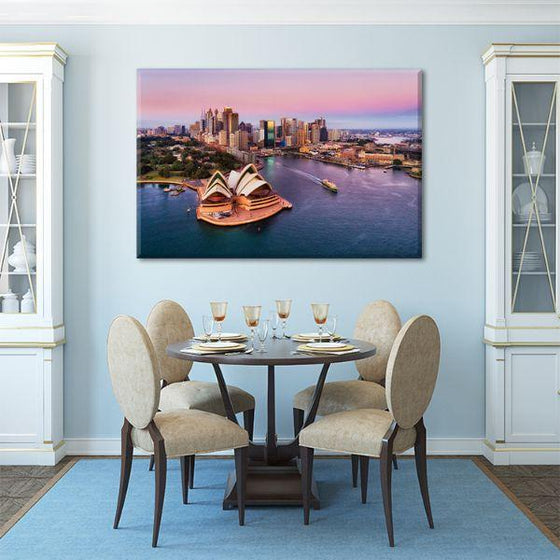 Sunrise & Sydney Harbour Canvas Wall Art Dining Room