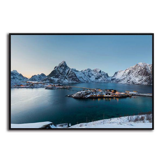 Sunrise At Reine Island Canvas Wall Art Print