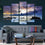 Cloudy Beach Sunrise Canvas Wall Art Living Room