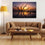 Sunrise With Tree Branches Wall Art Living Room