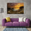 Sunset At Durdle Door Canvas Wall Art Living Room