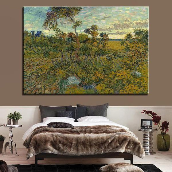 Sunset At Montmajour By Van Gogh Canvas Wall Art Bedroom