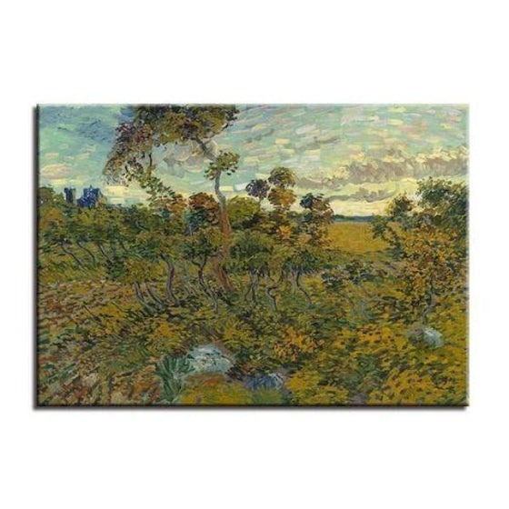Sunset At Montmajour By Van Gogh Canvas Wall Art