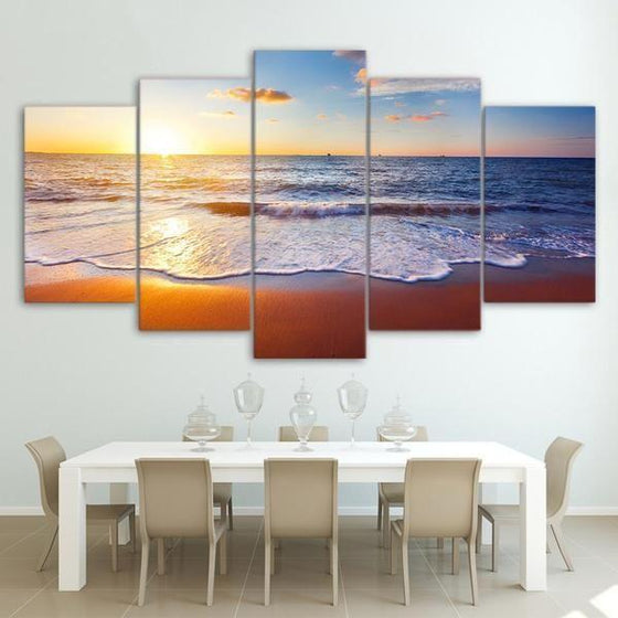Beach And Sunset Canvas Wall Art Dining Room