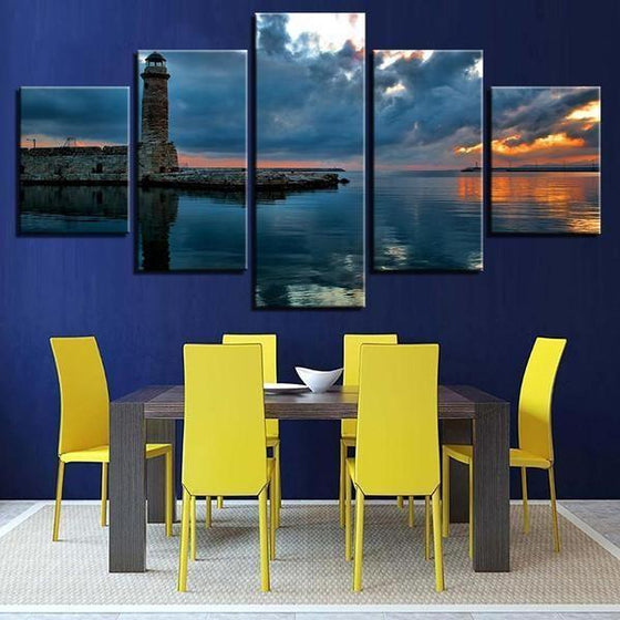Sunset Ocean Wall Art Canvases