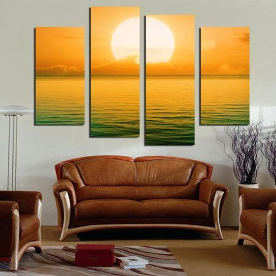 Sunset Ocean Wall Art Idea