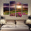 Flower Field Sunset Canvas Wall Art Bedroom