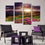 Sunset Purple Wall Art Canvases