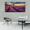 Sunset View With Lavender Field Canvas Wall Art Decor