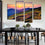 Flower Landscape Sunset Canvas Wall Art Dining Room