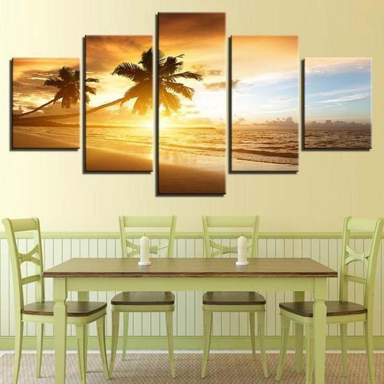 Sunset Wall Art Ocean Canvases