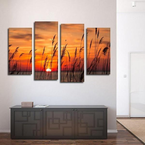 Sunset Wall Art Pink Canvases