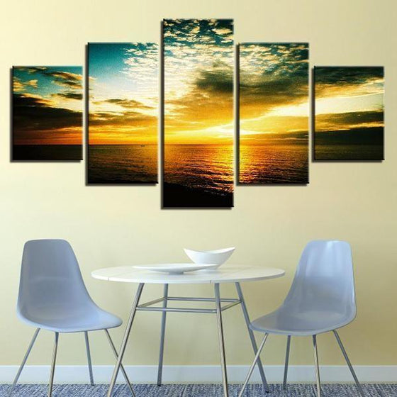 Beautiful Beach Sunset Canvas Wall Art Restaurant Decor
