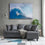 Surfer On Blue Beach Canvas Wall Art Living Room