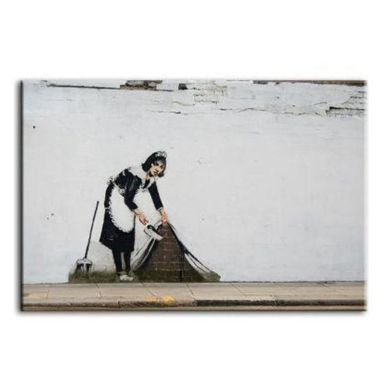 Sweep It Under By Banksy Canvas Wall Art