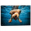 Swimming Adorable Dog Canvas Wall Art Decor