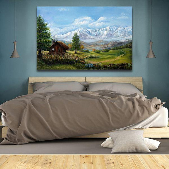 Swiss Mountain Alps Canvas Wall Art Bedroom
