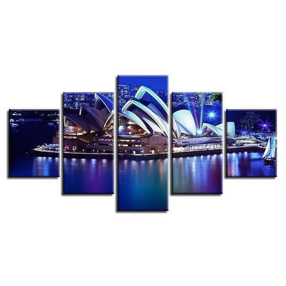 Sydney Opera House Nightscape Canvas Wall Art