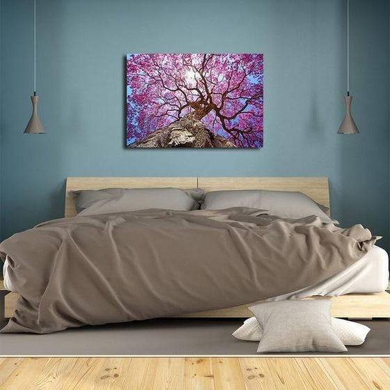 Tall Cherry Blossom Tree Wall Art Bedroom