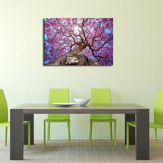 Tall Cherry Blossom Tree Wall Art Dining Room