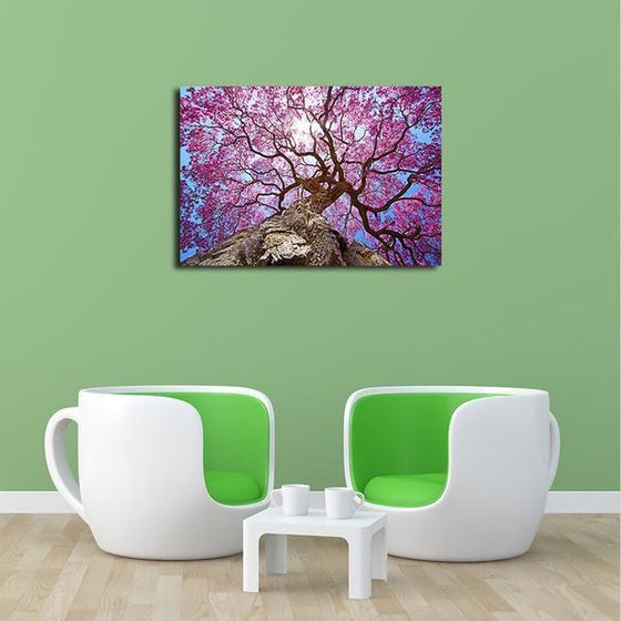 Tall Cherry Blossom Tree Wall Art Print
