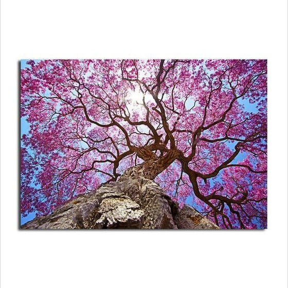 Tall Cherry Blossom Tree Wall Art