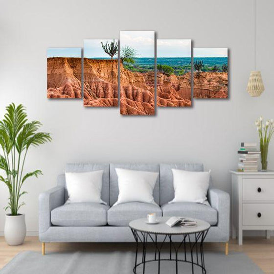 Tatacoa Desert 5 Panels Canvas Wall Art Set