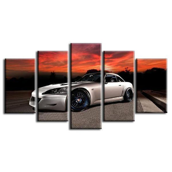 Tesla Roadster Canvas Wall Art