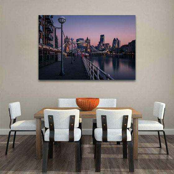 Thames River View Canvas Wall Art Kitchen