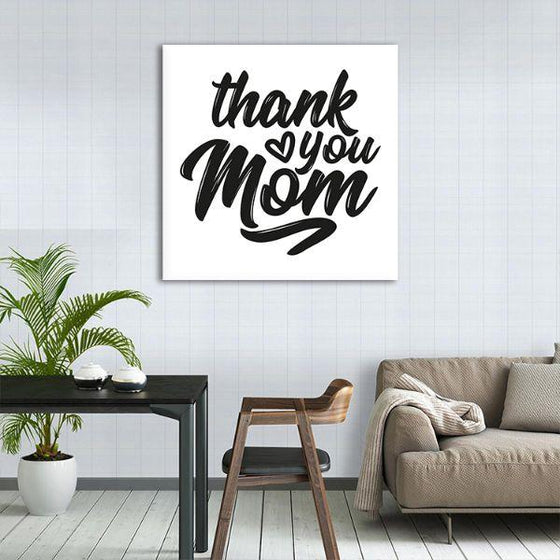 Thank You Mom Canvas Wall Art Dining Room